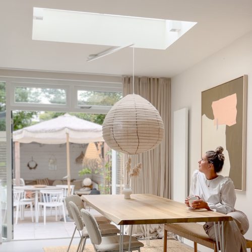 Lightswing Single white mounted under skylight Lightswing Single white mounted under skylight