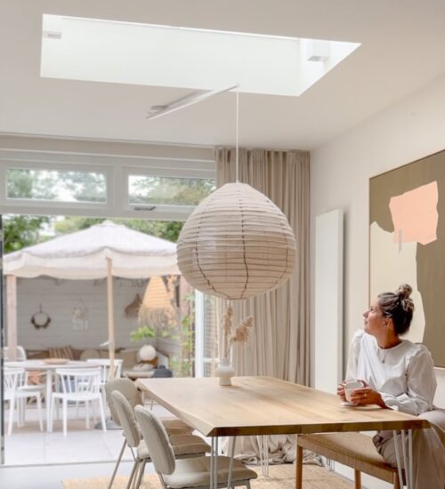 Lightswing Single white mounted under skylight Lightswing Single white mounted under skylight